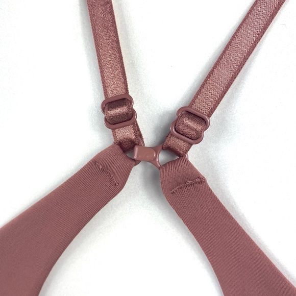 XS VS Deep Metal V Plunge Rhinestone Pink Bra - Picture 5 of 5